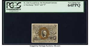 image for: Fr. 1246 10¢ Second Issue PCGS Very Choice New 64PPQ....