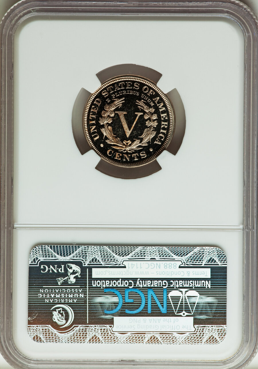 image for: 1892 5C PR65 Ultra Cameo NGC. CAC. NGC Census: (2/1). PCGS Population: (1/3). PR65. From The Rio Collection. ...