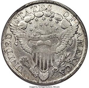 image for: 1799 $1 Irregular Date, 15 Stars Reverse, B-4, BB-153, R.4, VF35 PCGS....