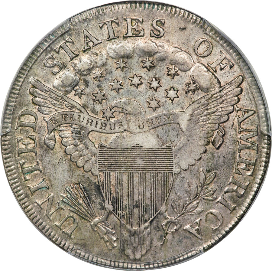1799 $1  7x6 Stars, B-21, BB-169 AU58 thumbnail 7