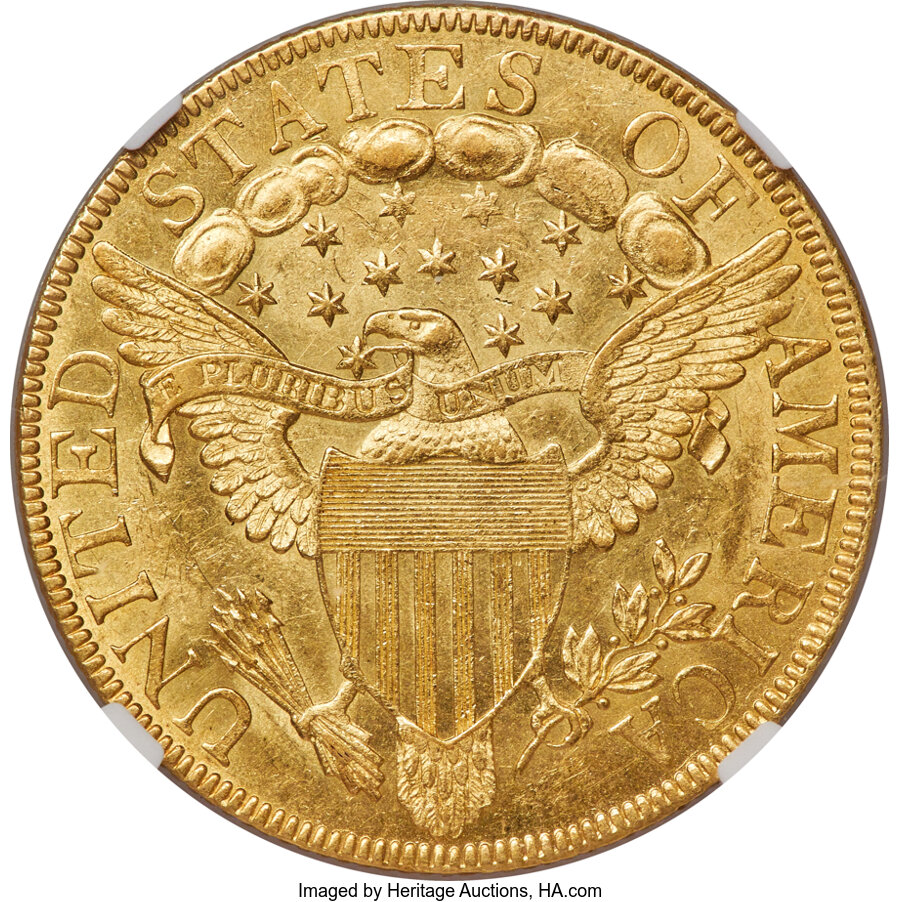 image for: 1799 $10 Large Obverse Stars, BD-10, R.3, MS61 NGC....