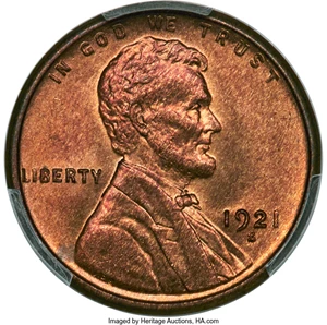 image for: 1921-S 1C MS66 Red and Brown PCGS. CAC....