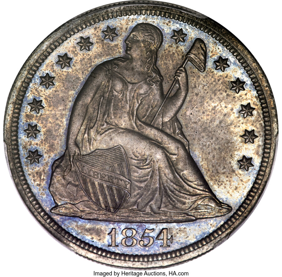 image for: 1854 $1 PR62 PCGS. OC-P3, R.7....