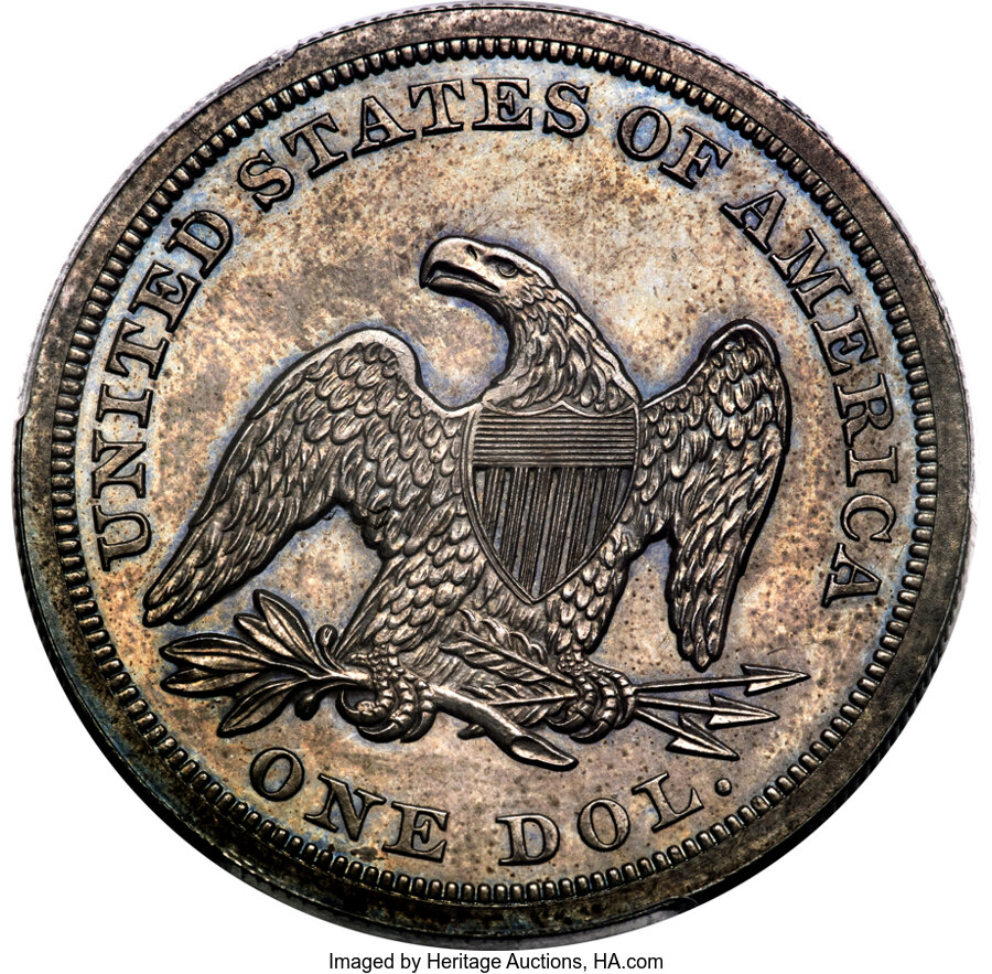 image for: 1854 $1 PR62 PCGS. OC-P3, R.7....