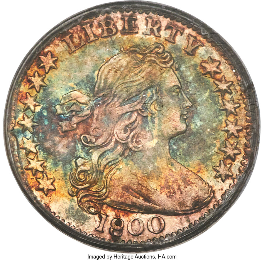 image for: 1800 H10C LIBEKTY, V-2, LM-3, R.4, MS62 PCGS....