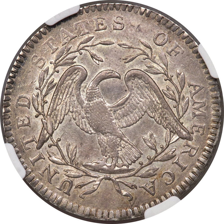 image for: 1795 50C Two Leaves, O-125, T-13, R.4, AU58 NGC. ...