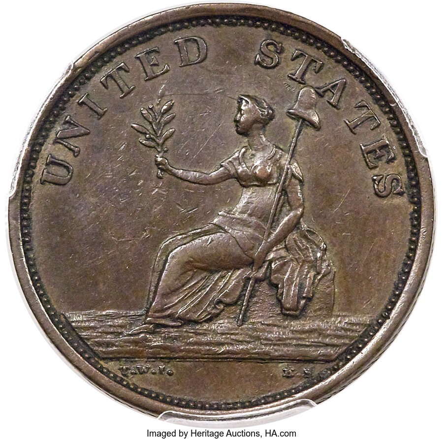 image for: 1783 Washington & Independence Cent, Small Military Bust, Engrailed Edge, AU58 PCGS. Baker-4B, Vlack 1-A, W-10150, Musante GW-...