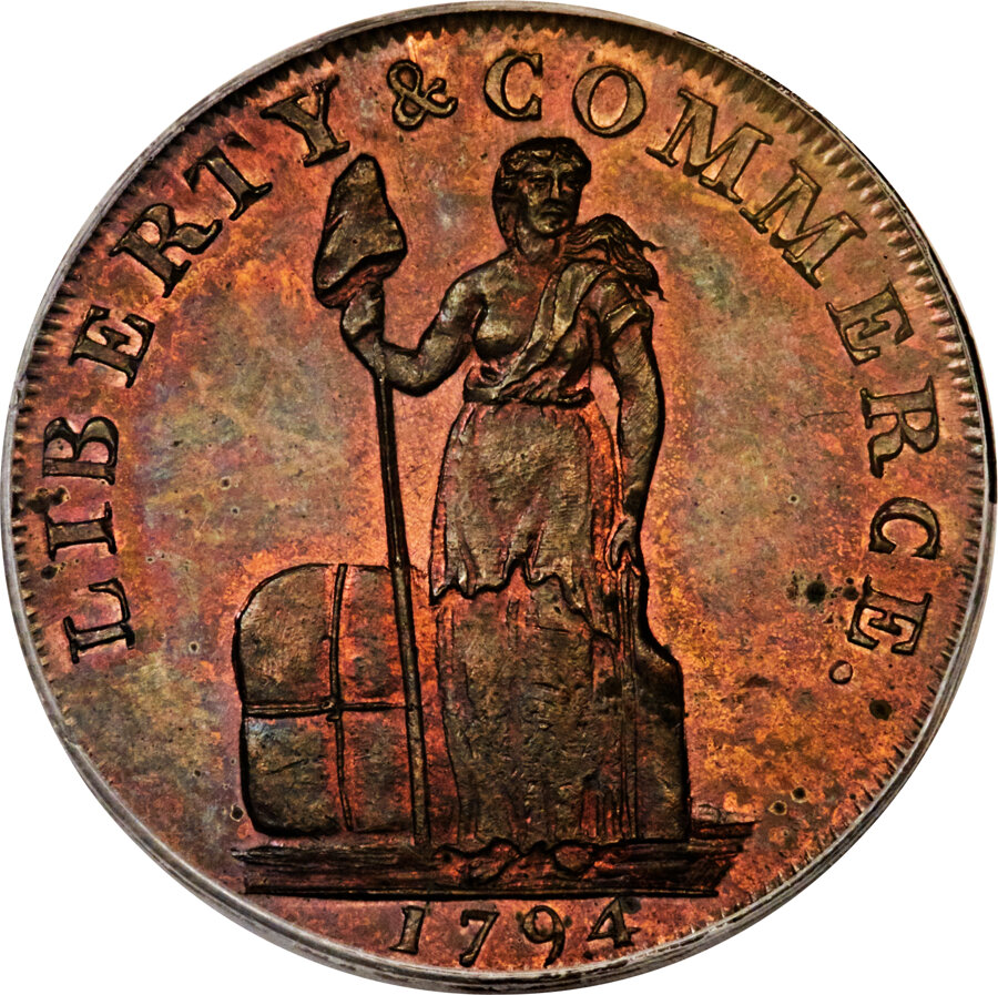 image for: 1794 CENT Talbot, Allum, & Lee Cent, NEW YORK, PR65 Red and Brown PCGS. Fuld-2, W-8570, R.1....