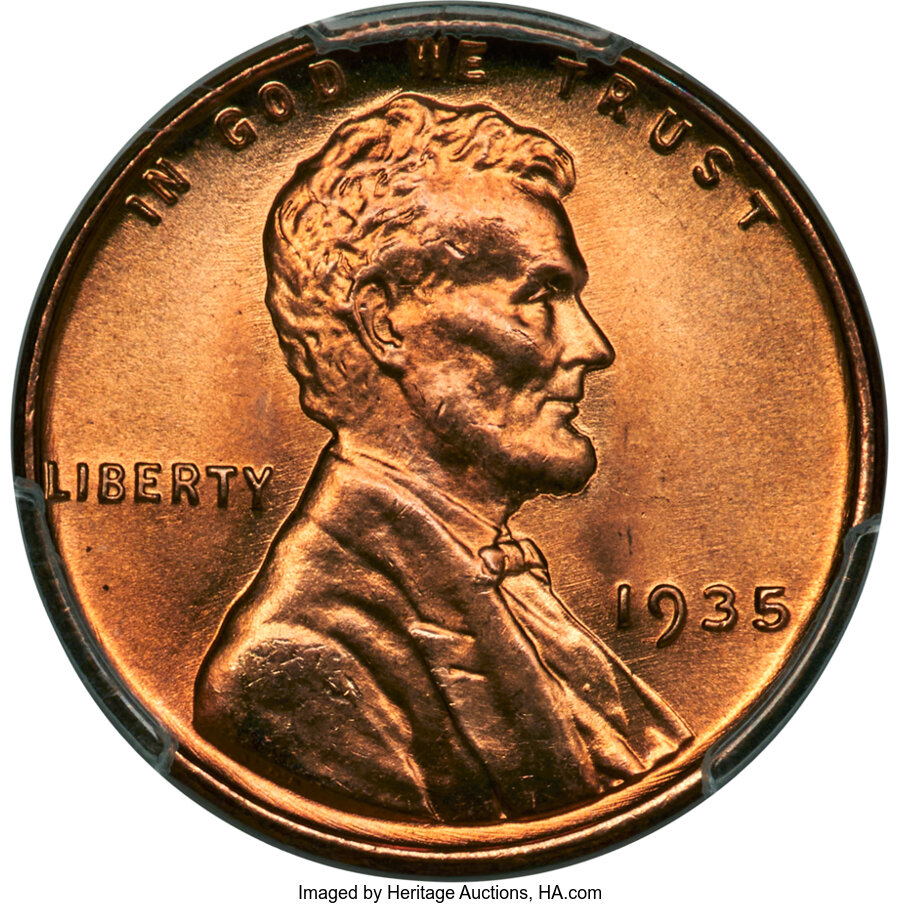 1935 1C MS68 Red PCGS. ...