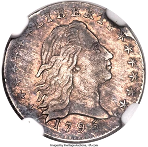 image for: 1795 H10C V-4, LM-10, R.3, AU53 NGC....