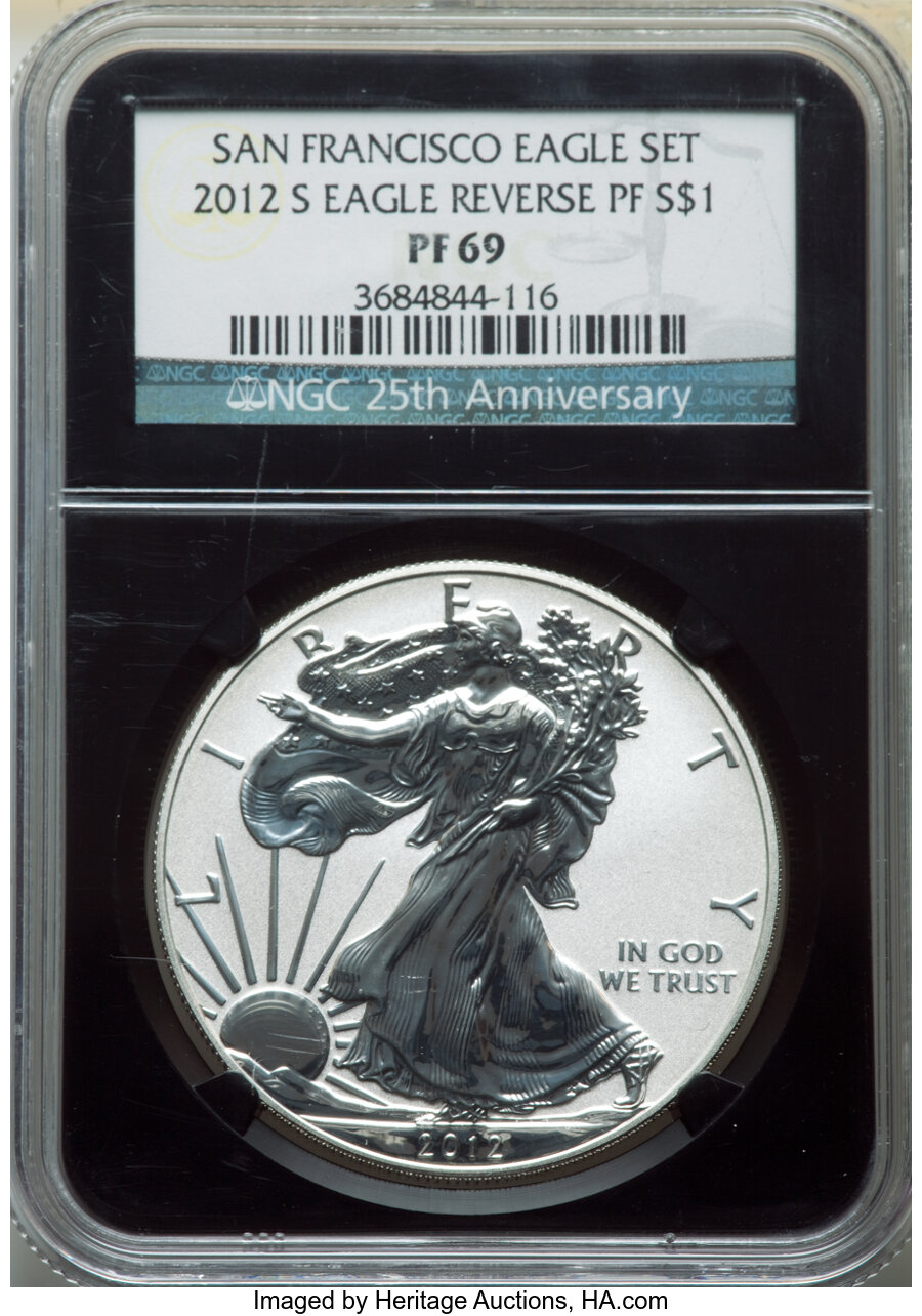 2012-S $1  Silver Eagle, Reverse Proof PR65 thumbnail 18