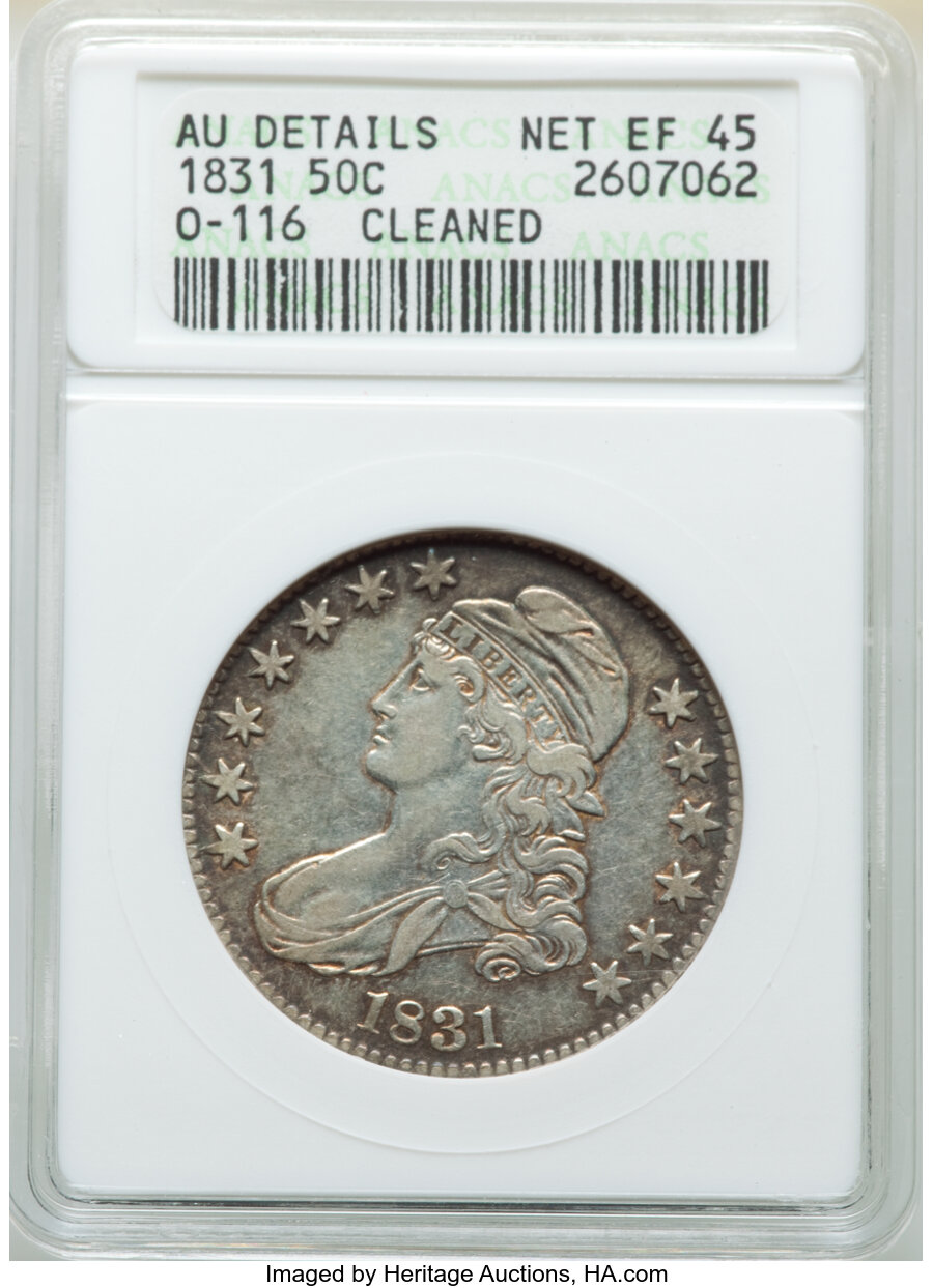 1831 50c O-116 MS64 CAC thumbnail 22