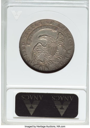 image for: 1836 50C Lettered Edge, 50/00, O-116a, High R.5, -- Cleaned, Rim Damaged -- ANACS. AU Details, Net XF40....