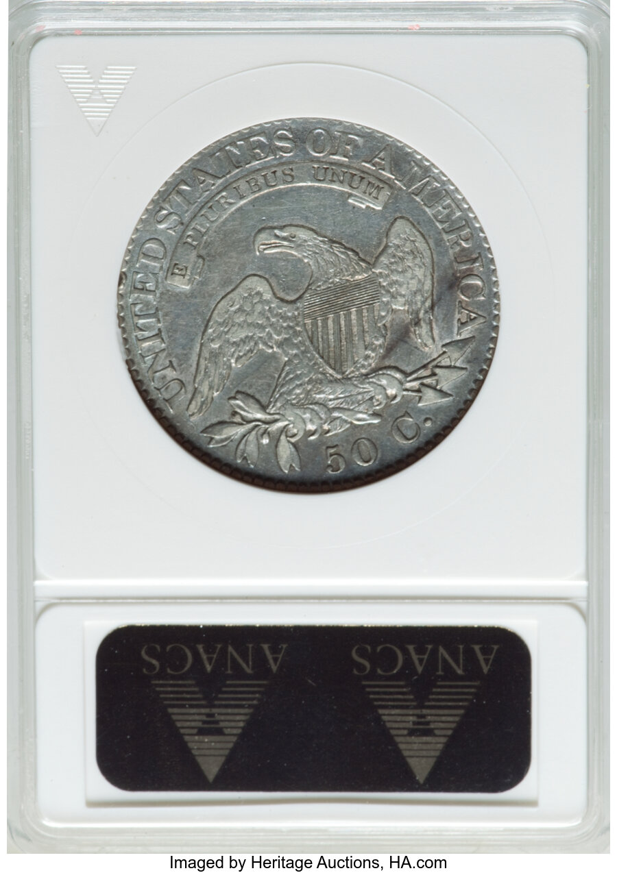1824/4 50c Overdate, O-109 XF40 thumbnail 2