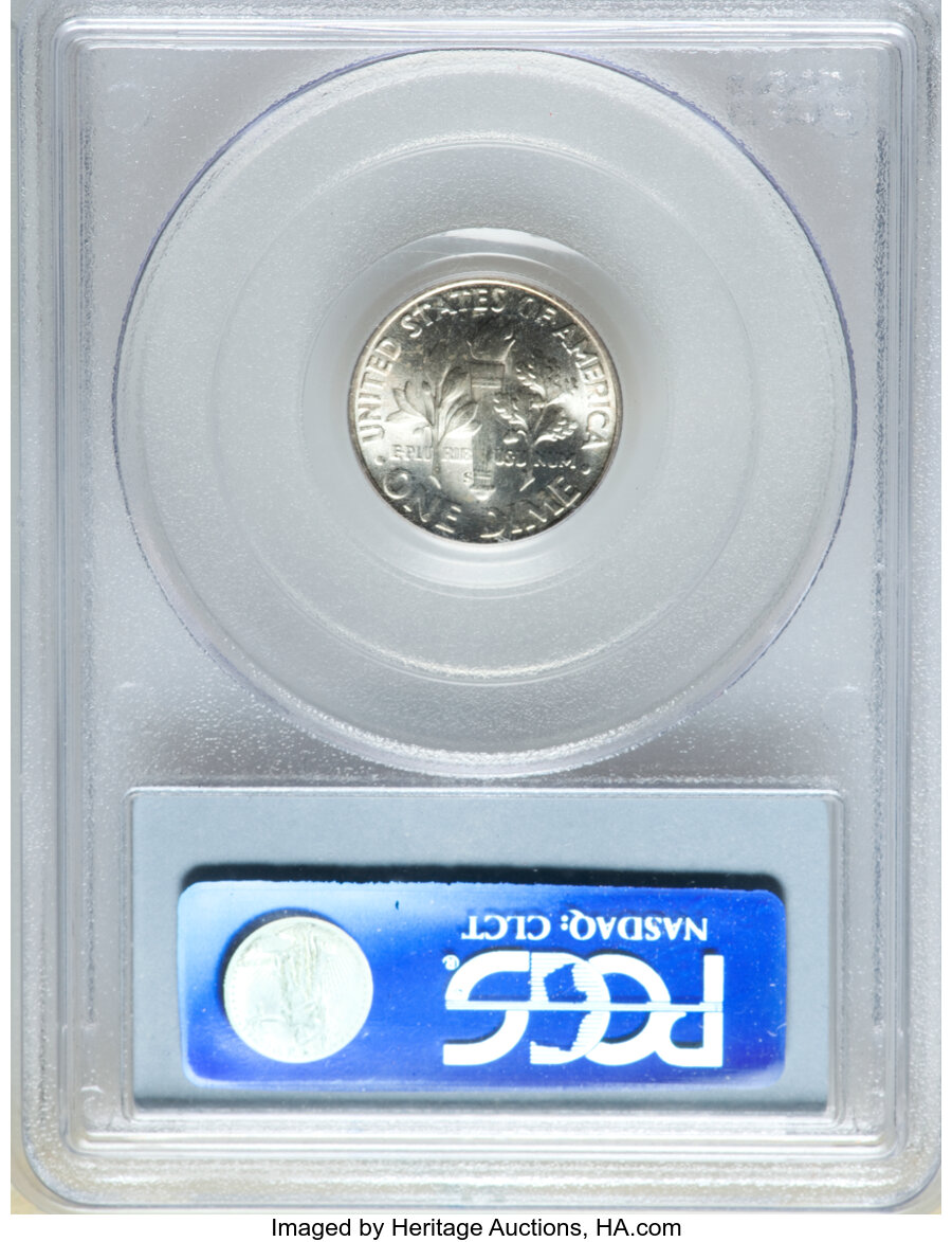 1946-S 10c MS FB MS65 FB CAC thumbnail 2