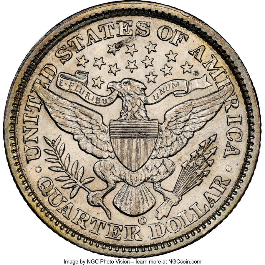 1897-O 25c AU55 CAC thumbnail 2