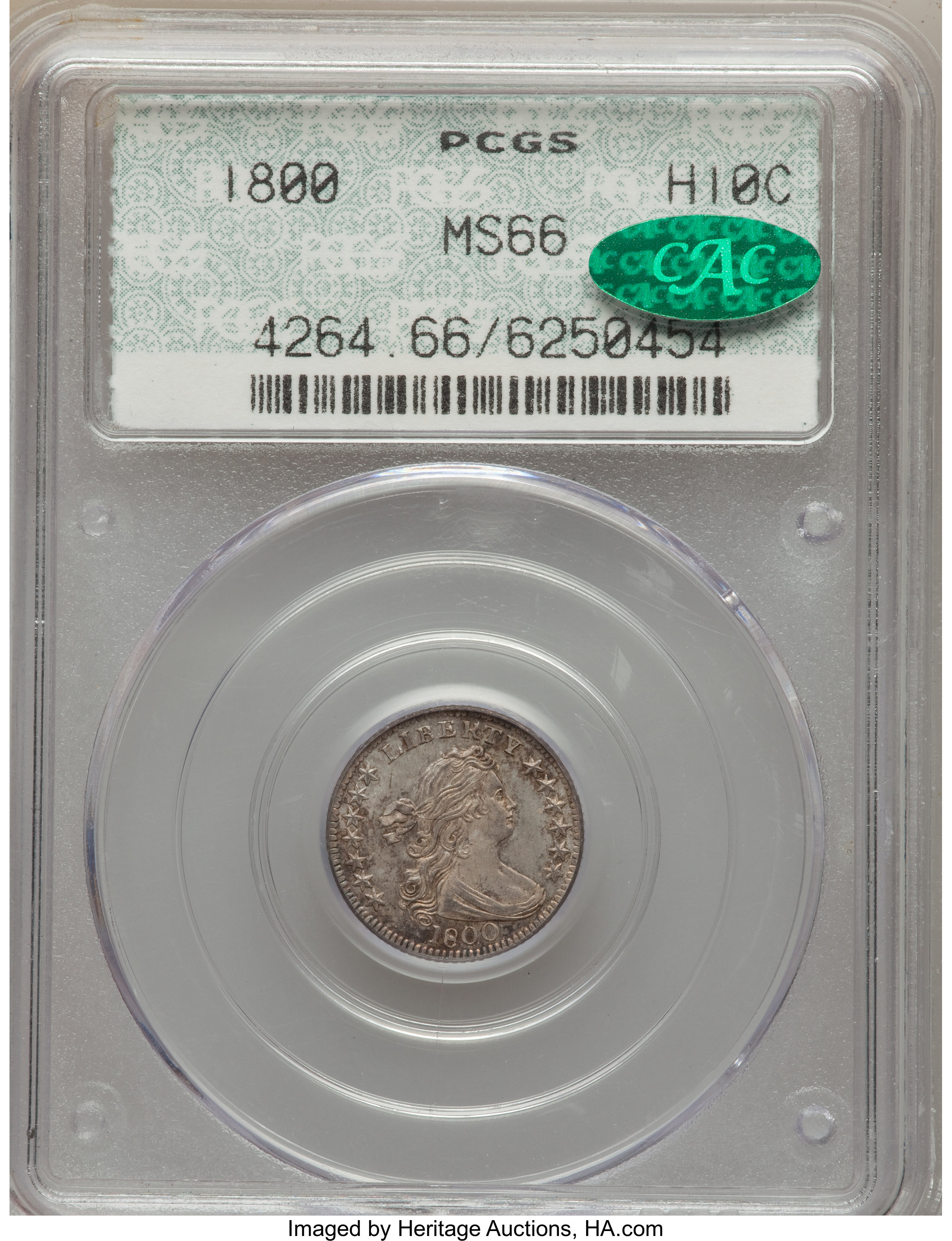 1800 H10c LIBEKTY MS66 thumbnail 3