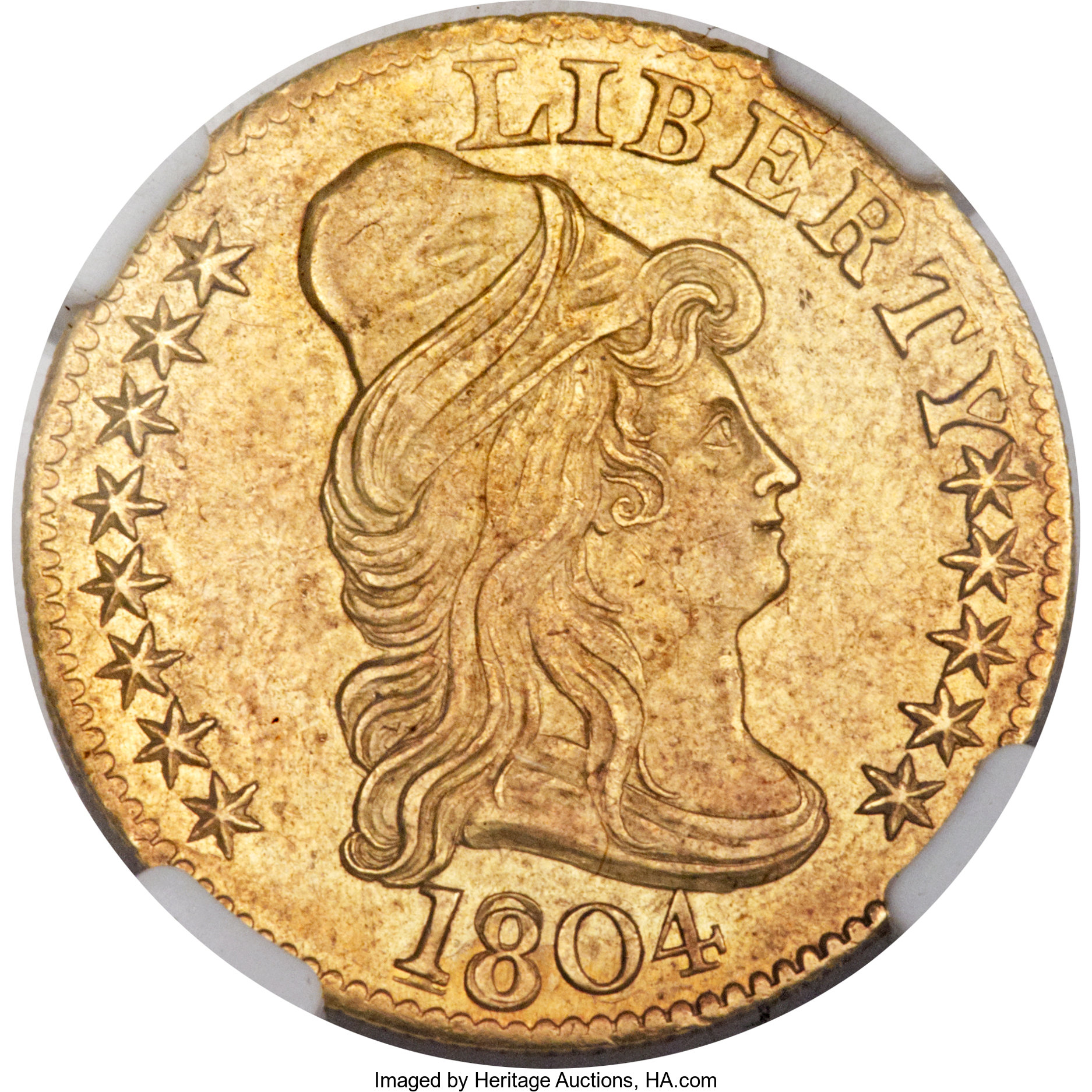 1804 $5  Small 8 over Large 8, BD-7 AU55 CAC thumbnail 22