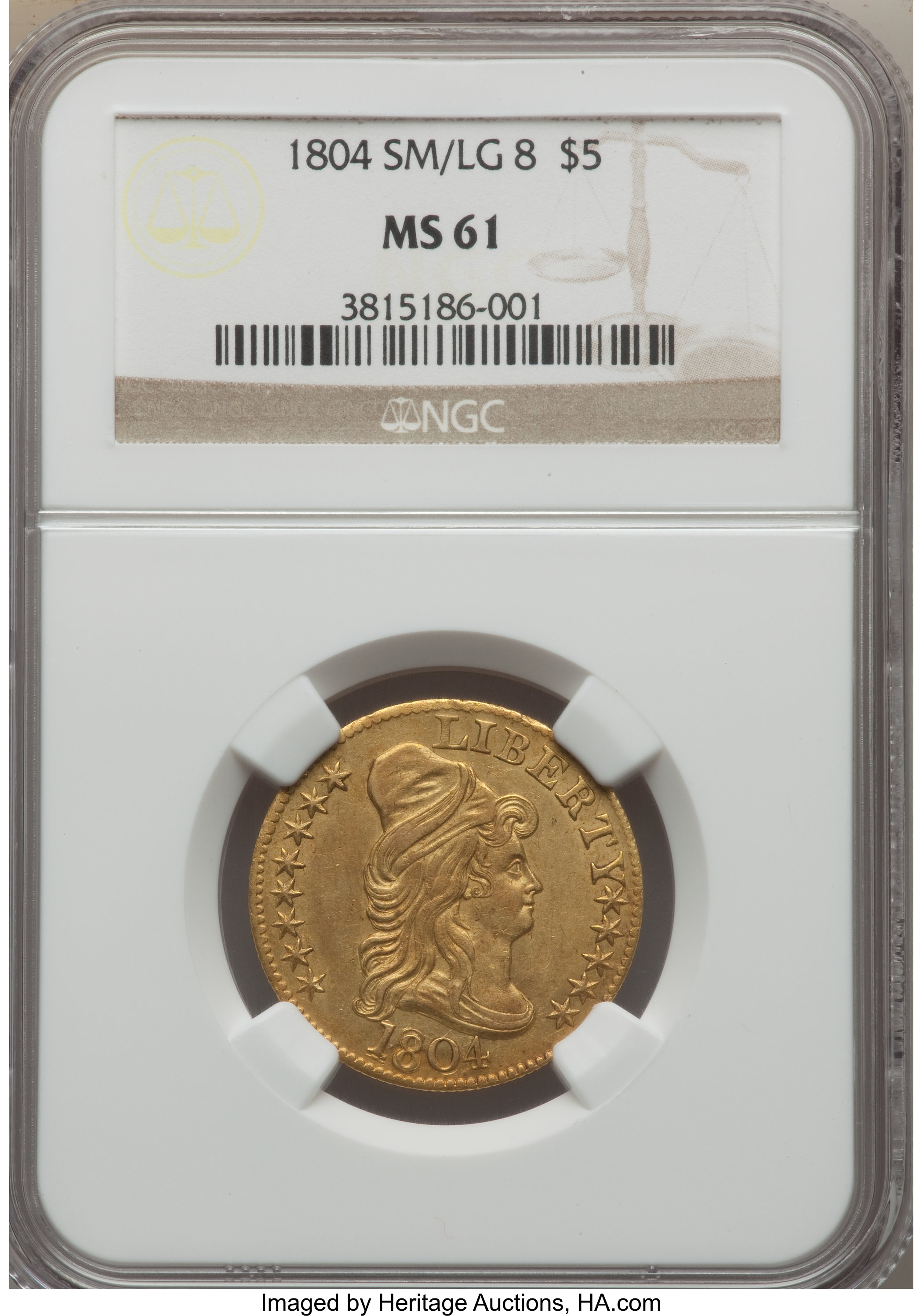 1804 $5  Small 8 over Large 8, BD-7 MS thumbnail 20
