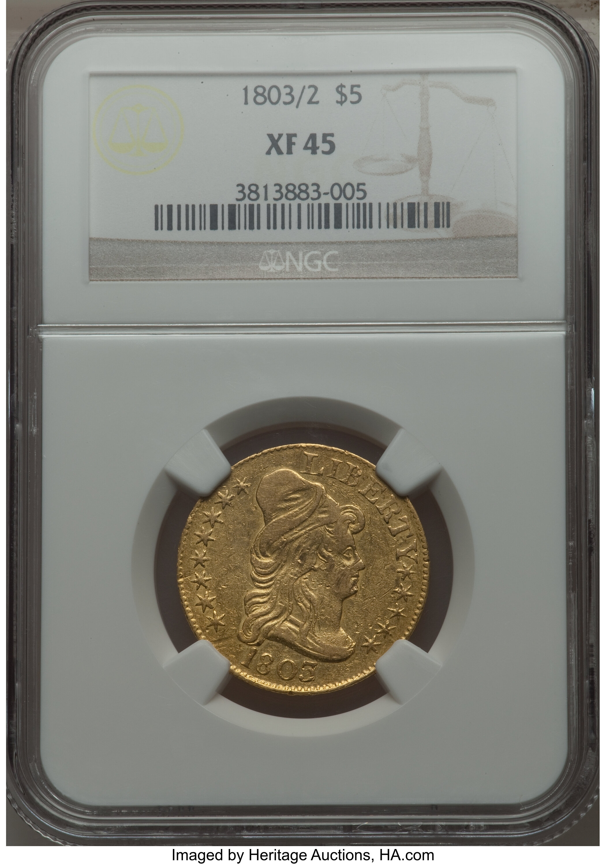 1803/2 $5  Imperfect T, BD-3 VF20 thumbnail 16
