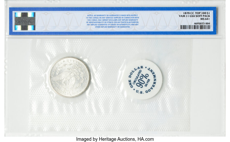 1878-CC $1  Lines in Wing, VAM-11 MS PL MS66 PL thumbnail 11