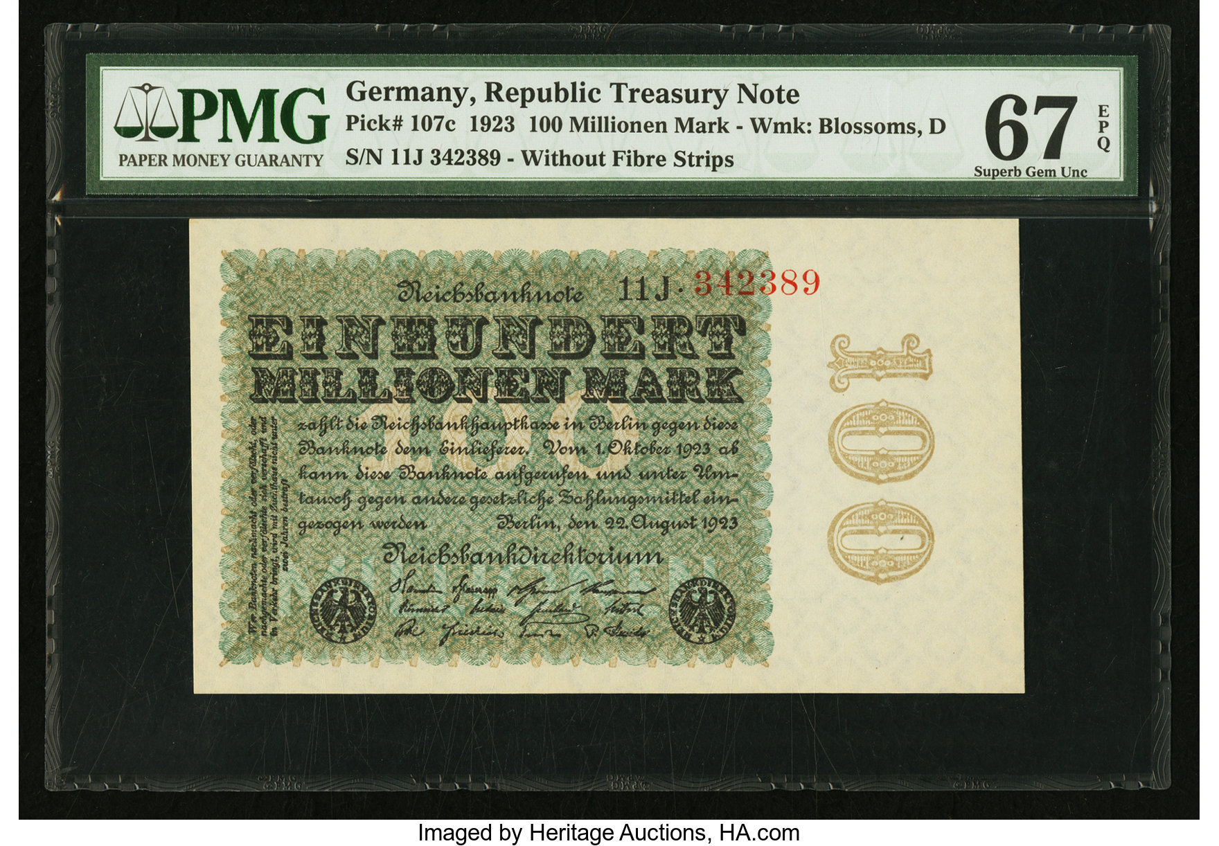 image for: Germany  100 millionen (100,000,000) mark (B267f)