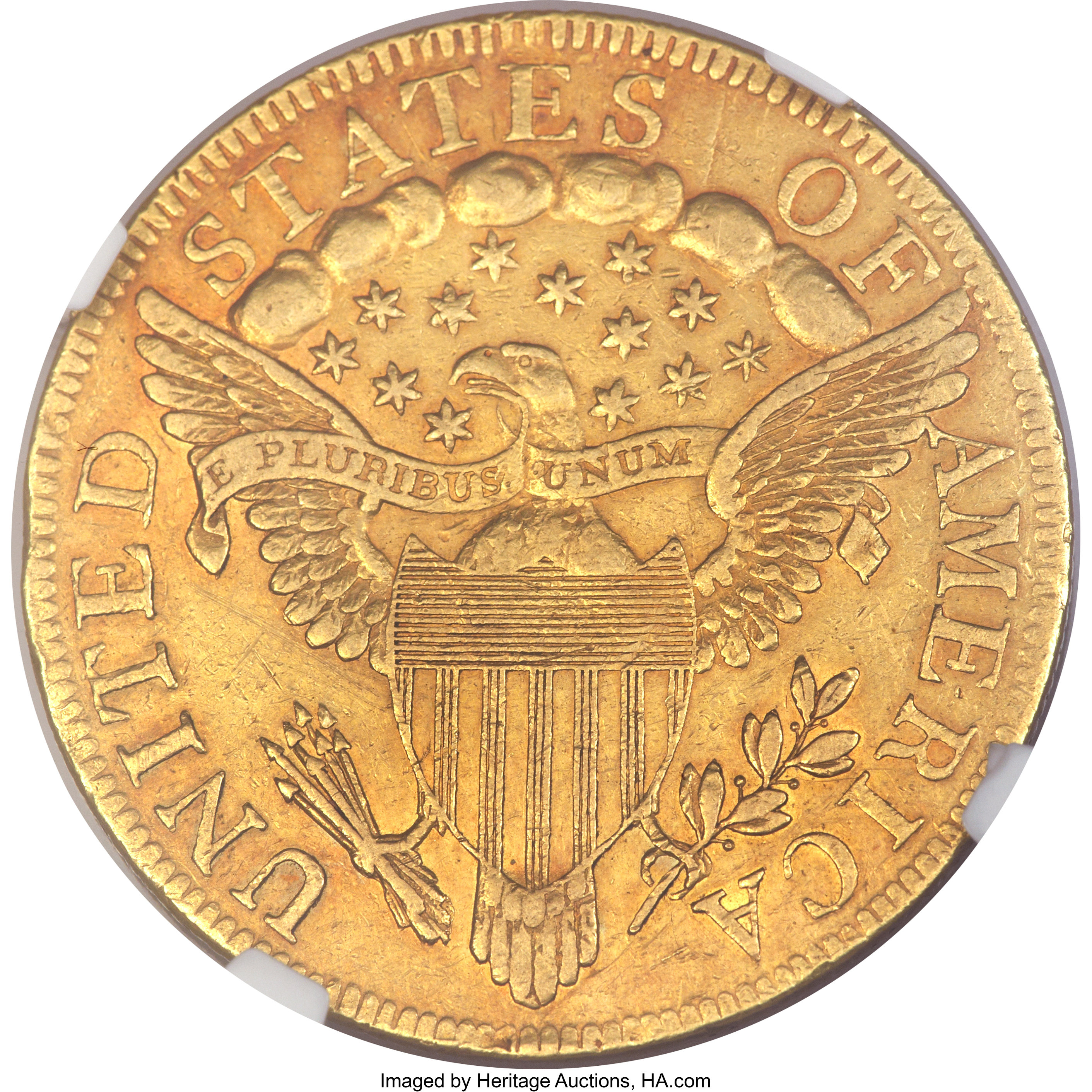 1797 $10  Large Eagle, BD-2 XF40 CAC thumbnail 3