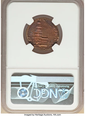 image for: 1976-S 50C Kennedy Half Dollar -- Double Struck on 1C Planchet -- PR65 Red and Brown NGC....