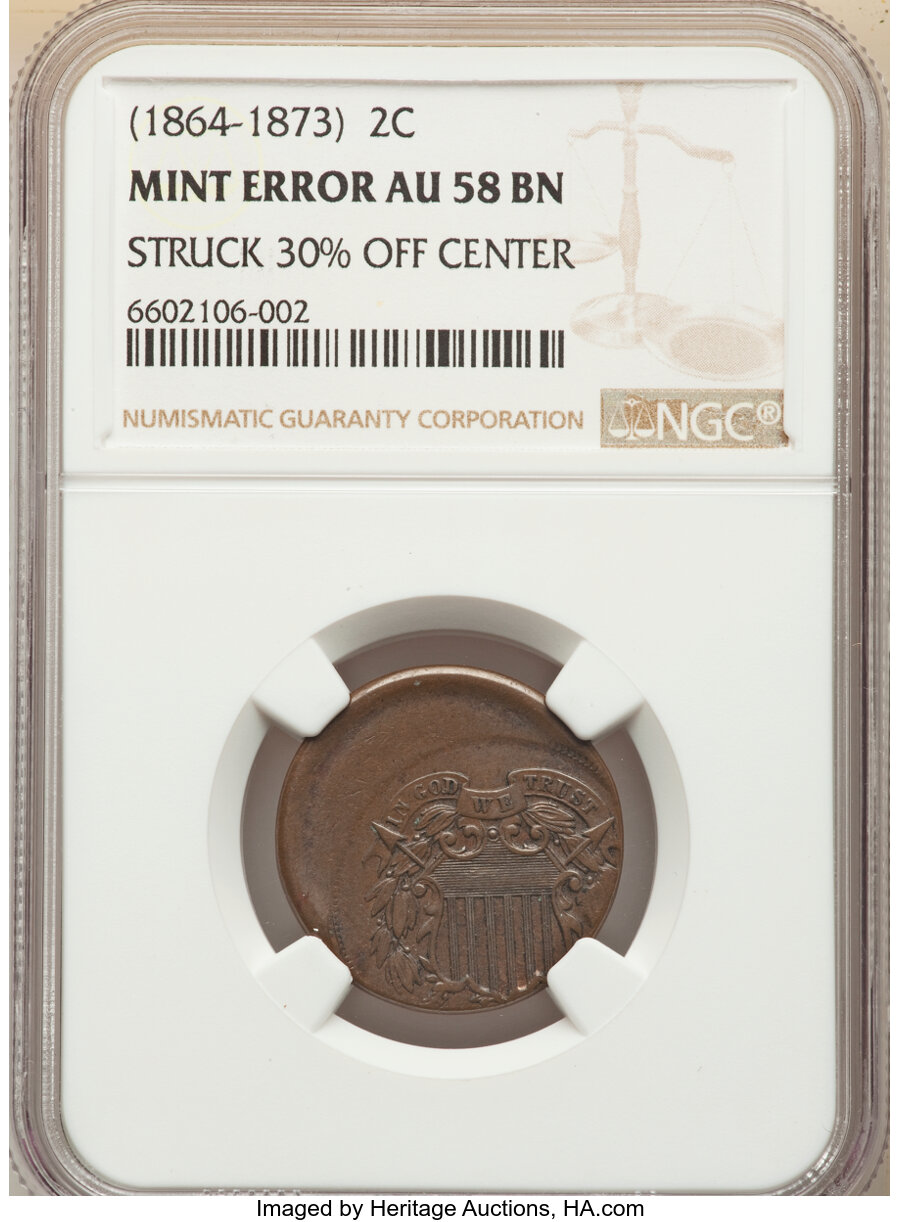 2-Cent Piece 2c 1864-1872 MS BN [Type] thumbnail 6