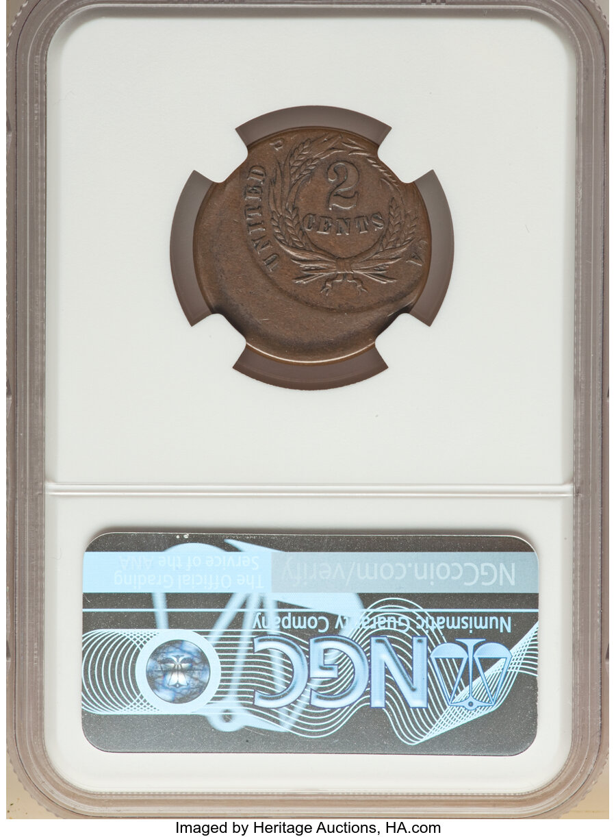 2-Cent Piece 2c 1864-1872 MS BN [Type] thumbnail 5