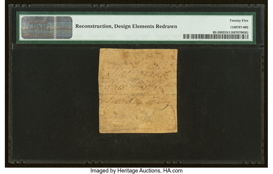 May 22, 1777 $1/8 Rhode Island (Fr. RI269) thumbnail 6