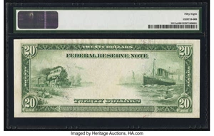 image for: Fr. 1011a $20 1914 Federal Reserve Note PMG Choice About Unc 58....