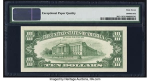 image for: Fr. 2017-C $10 1963A Federal Reserve Note. PMG Superb Gem Unc 67 EPQ....
