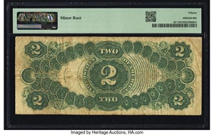 image for: Fr. 58* $2 1917 Legal Tender Star PMG Choice Fine 15....