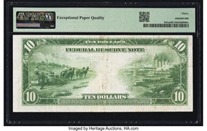 image for: Fr. 943a $10 1914 Federal Reserve Note PMG Very Fine 30 EPQ....