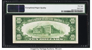 image for: Fr. 2000-E $10 1928 Federal Reserve Note. PMG Choice About Unc 58 EPQ....