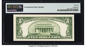 image for: Fr. 1963-A* $5 1950B Federal Reserve Star Note. PMG Gem Uncirculated 66 EPQ....