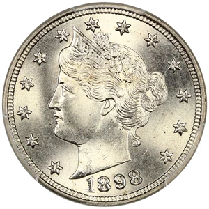 image for: 1898 5c PCGS MS67