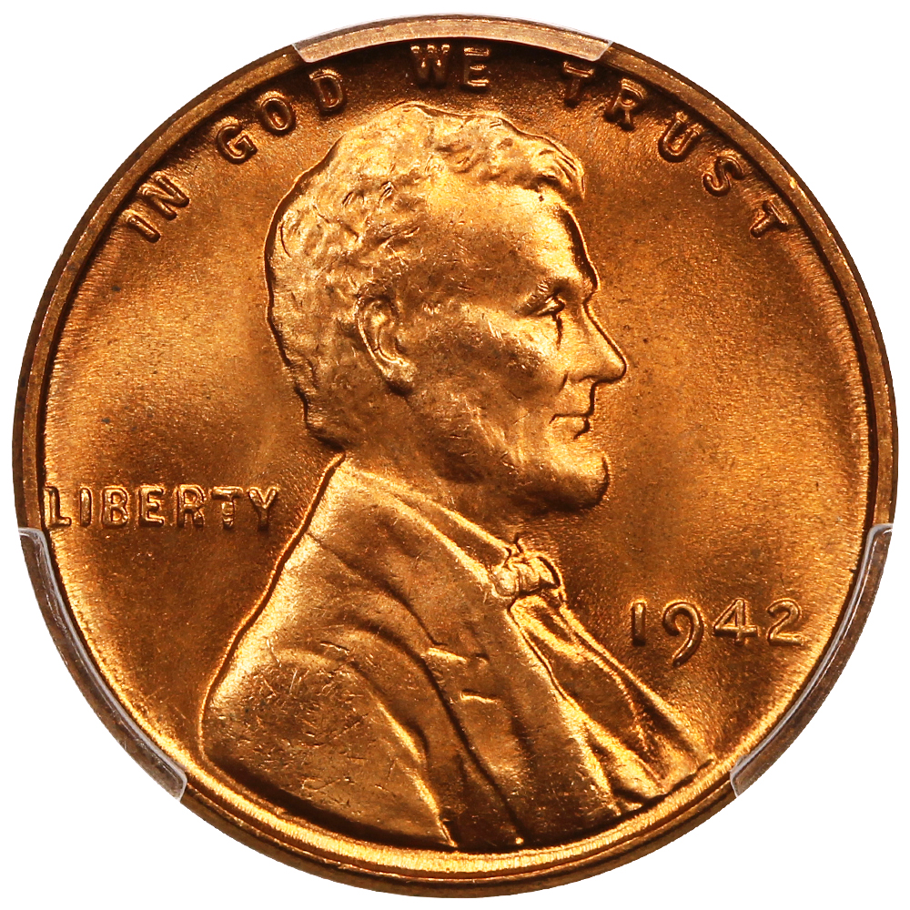 1942 1c PCGS MS66 RD