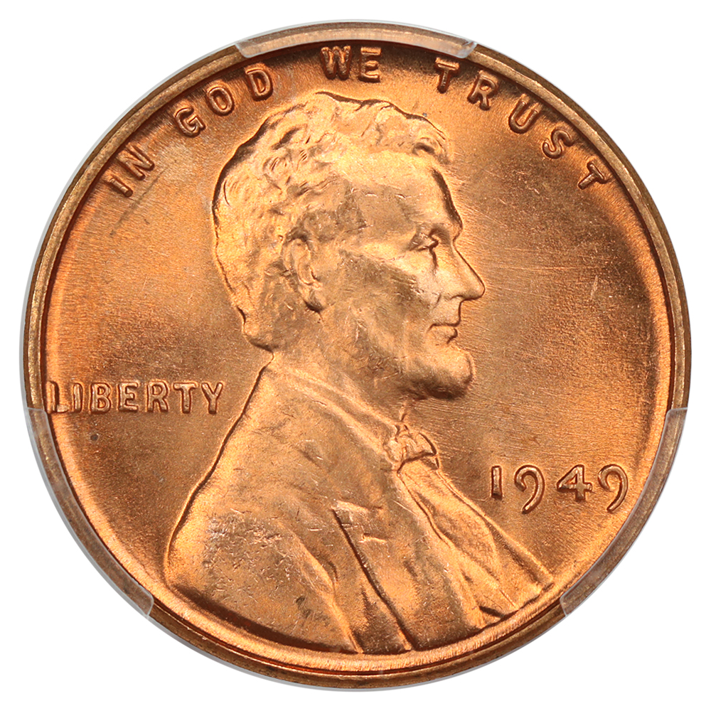1949 1c PCGS MS66 RD