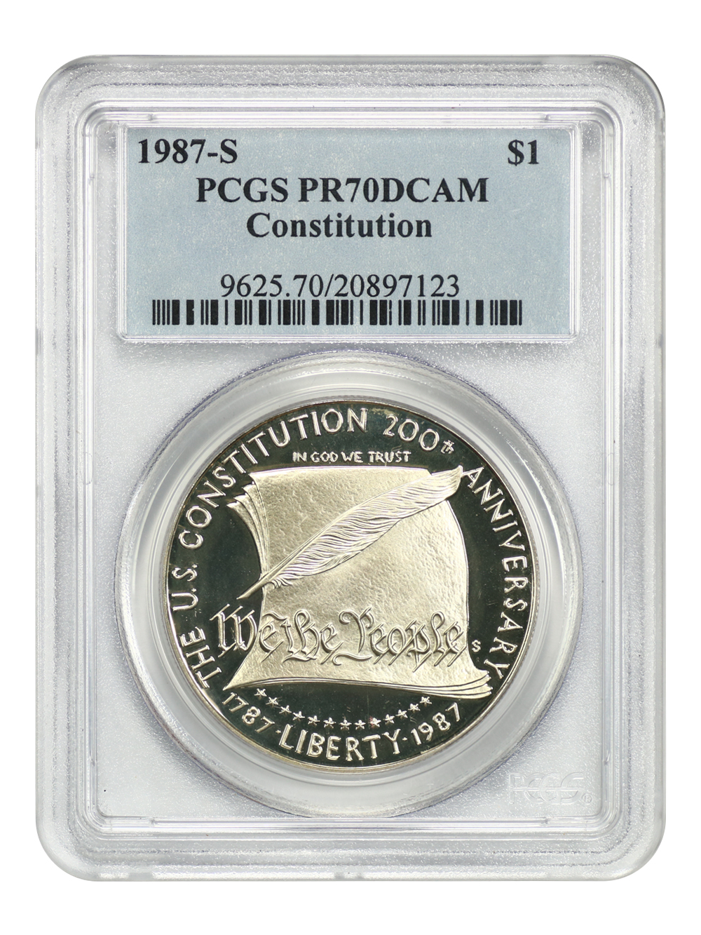 1987-S S$1 Constitution Bicentennial PR DCAM PR70 DCAM thumbnail 8