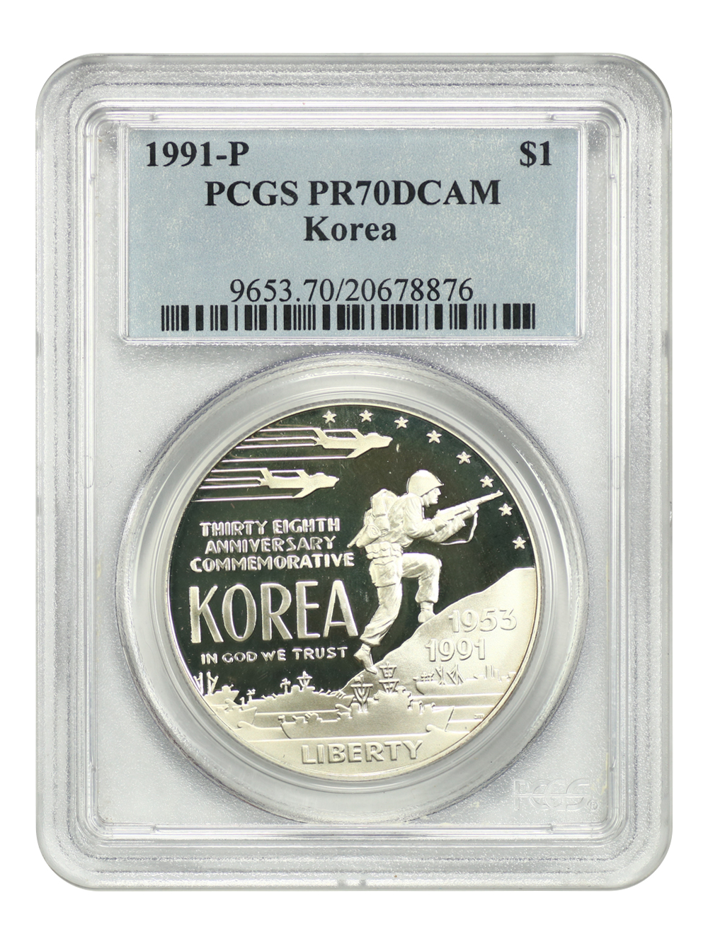 1991-P S$1 Korean War Memorial PR DCAM OGP thumbnail 8