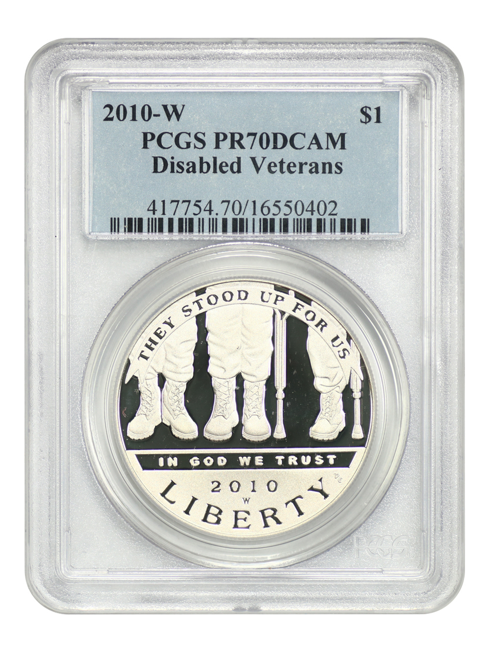 2010-W S$1 Disabled Veterans PR DCAM PR70 DCAM thumbnail 7