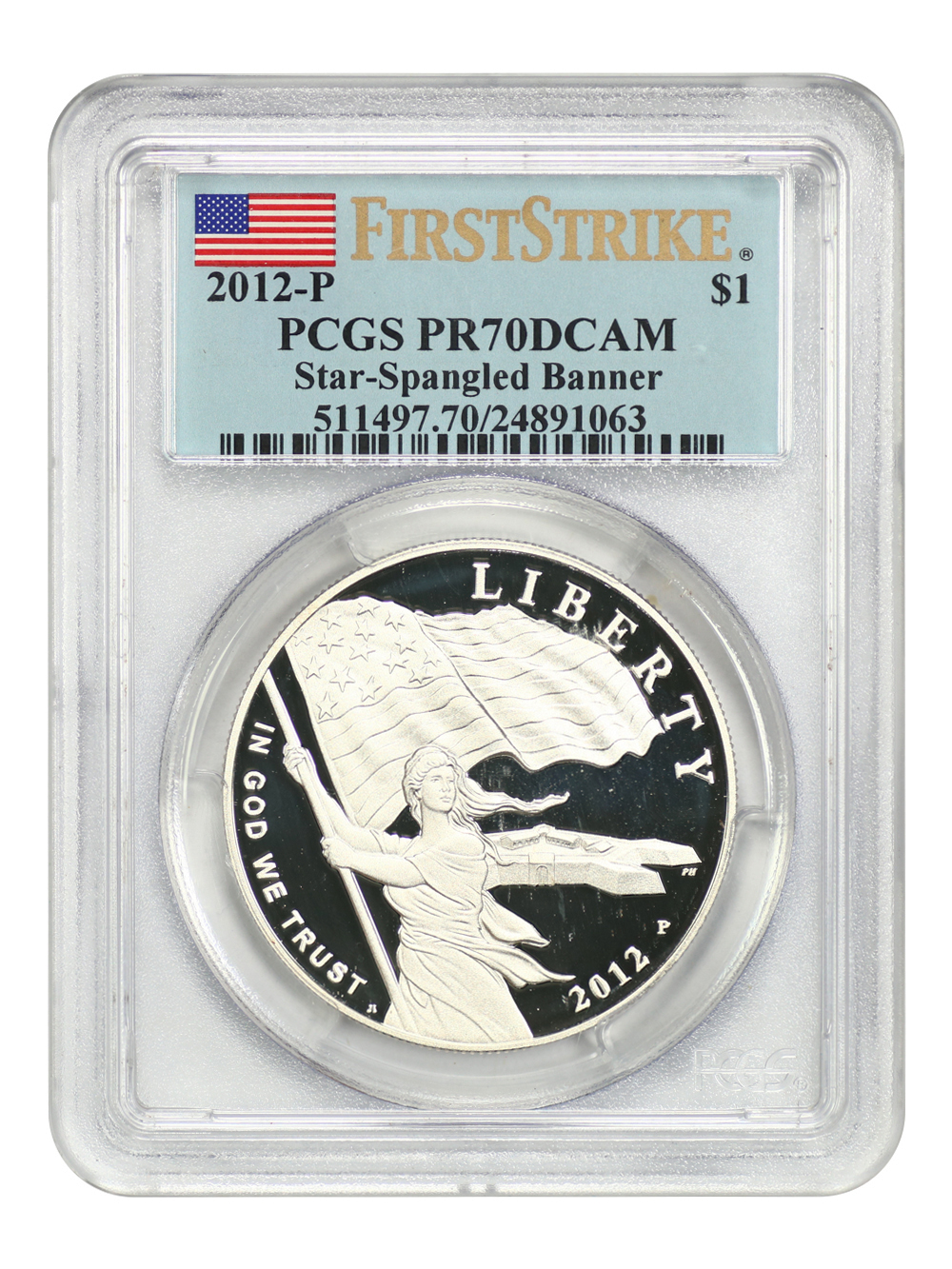 2012-P S$1 Star-Spangled Banner PR DCAM PR67 DCAM thumbnail 26