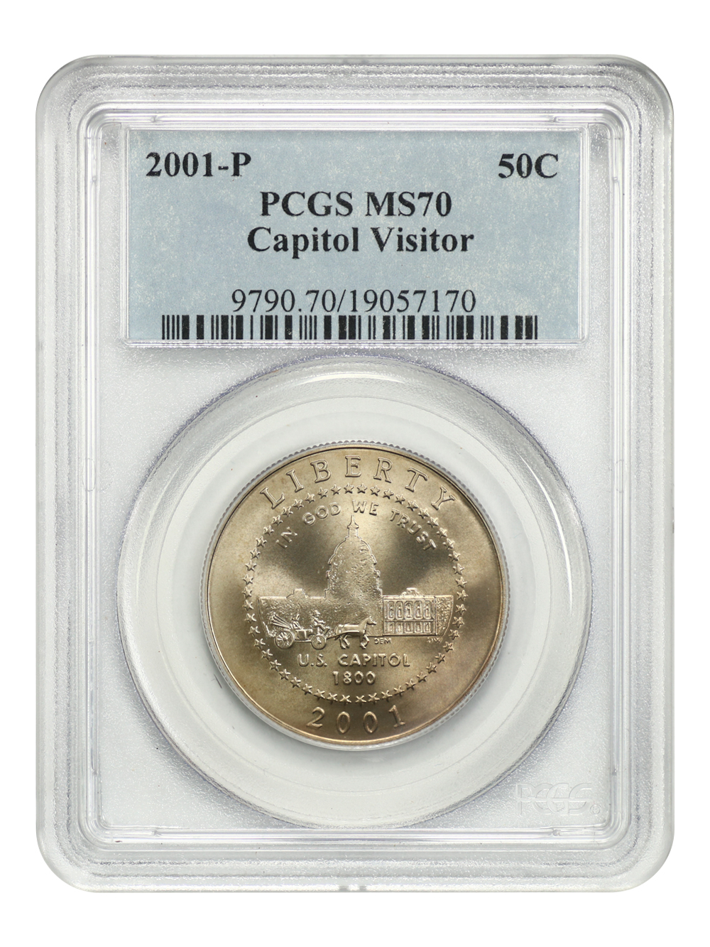 2001-P 50c Capitol Visitors Center MS70 thumbnail 7