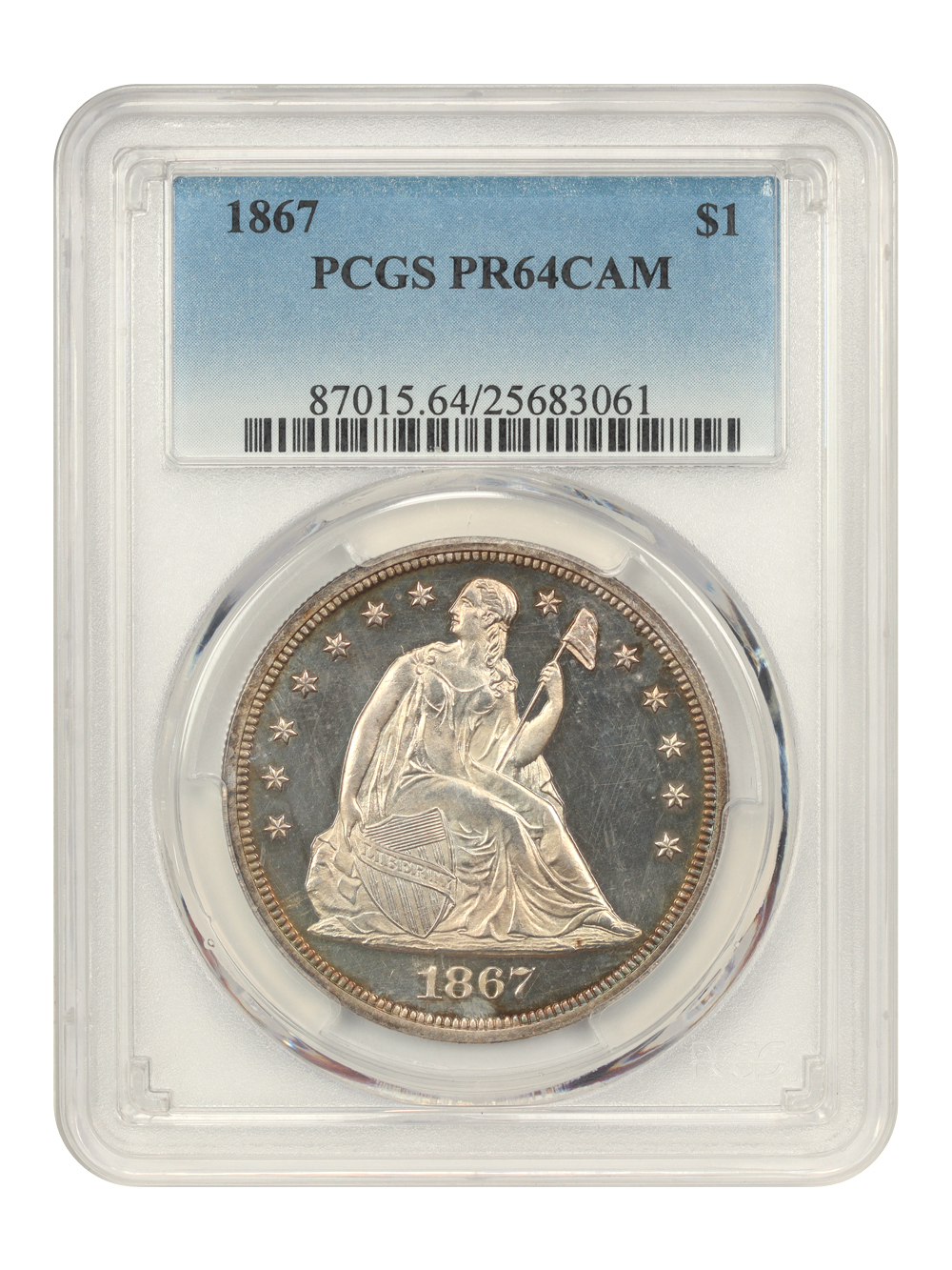 1867 $1  PR CAM PR64 CAM thumbnail 7