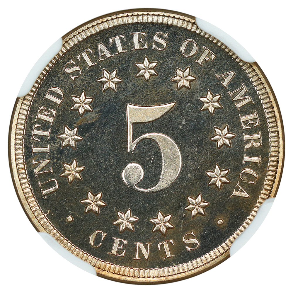 1868 5c PR CAM PR67 CAM CAC thumbnail 2