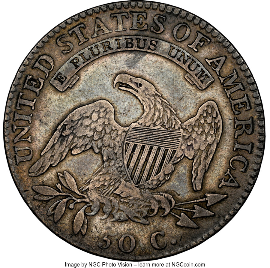1818/7 50c Small 8, O-102 VF35 thumbnail 3