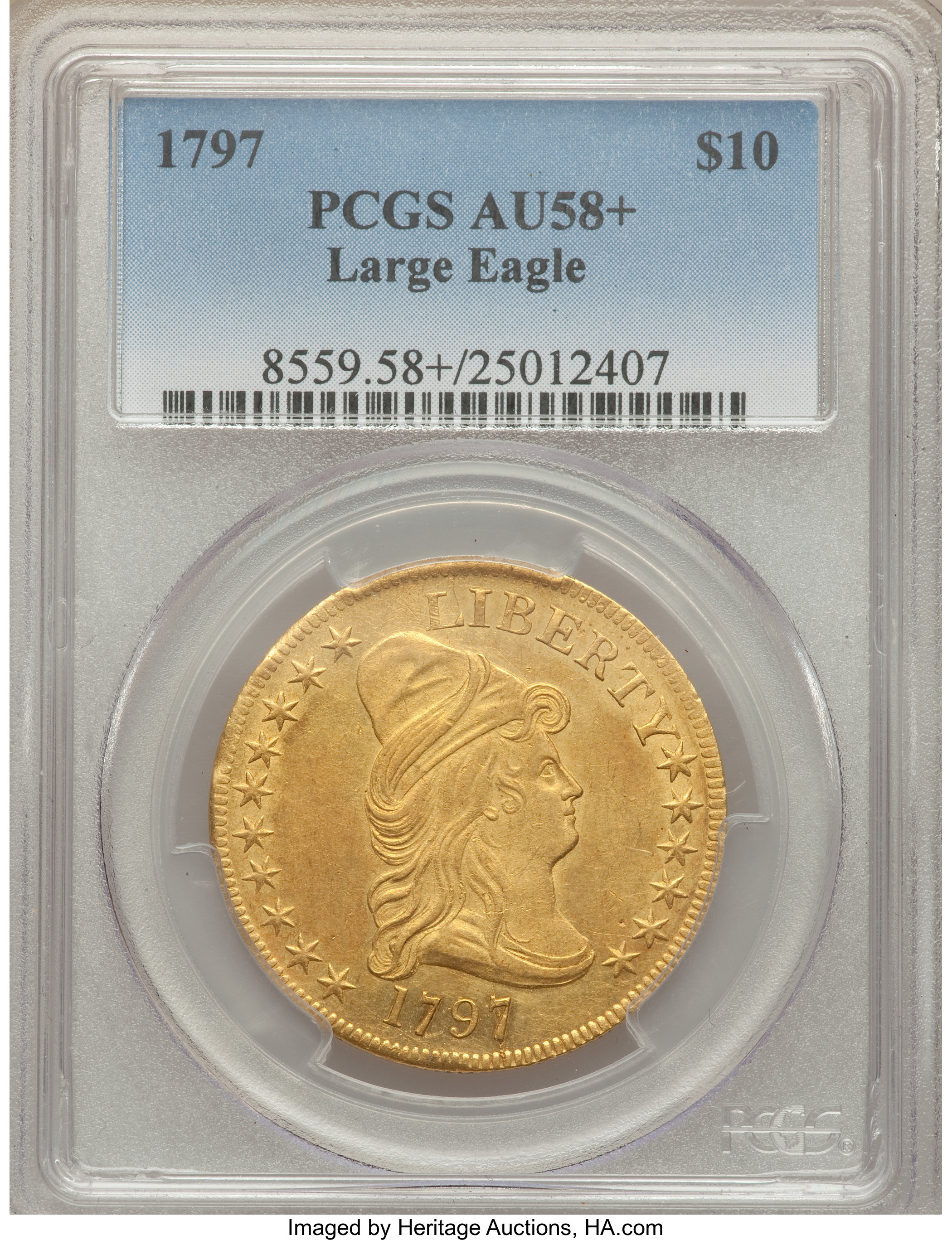 1797 $10  Large Eagle, BD-2 AU58 thumbnail 13
