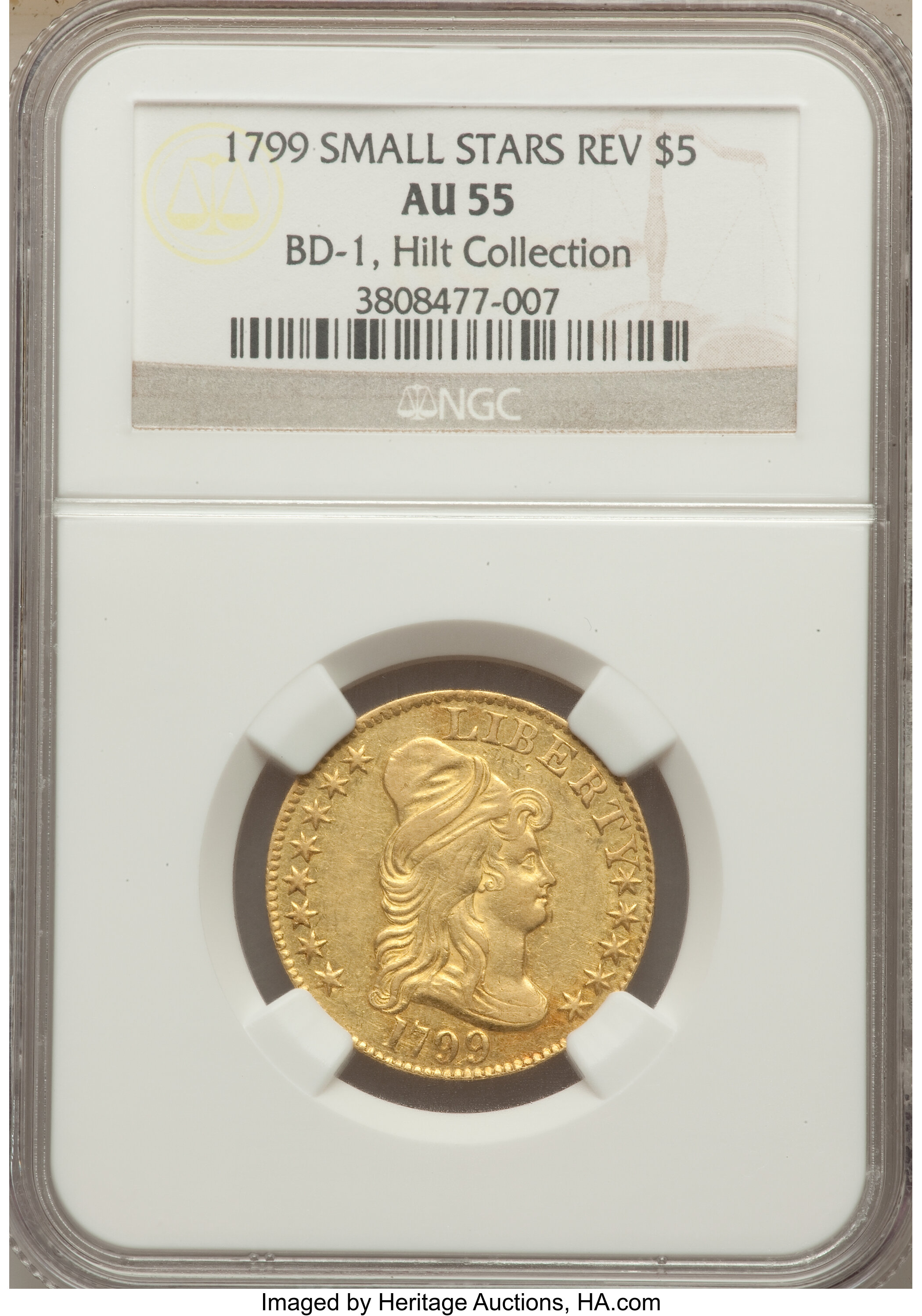 1799 $5  Small Stars Reverse, BD-1 MS62 thumbnail 21